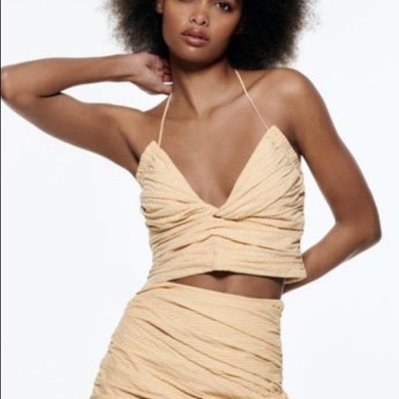 Zara NWT draped crop top - Picture 1 of 6
